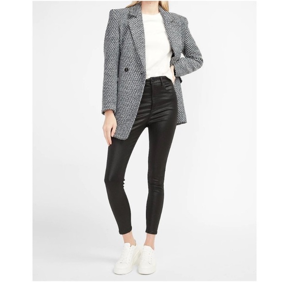 Express Tweed Metallic Blazer Coat - Picture 1 of 5